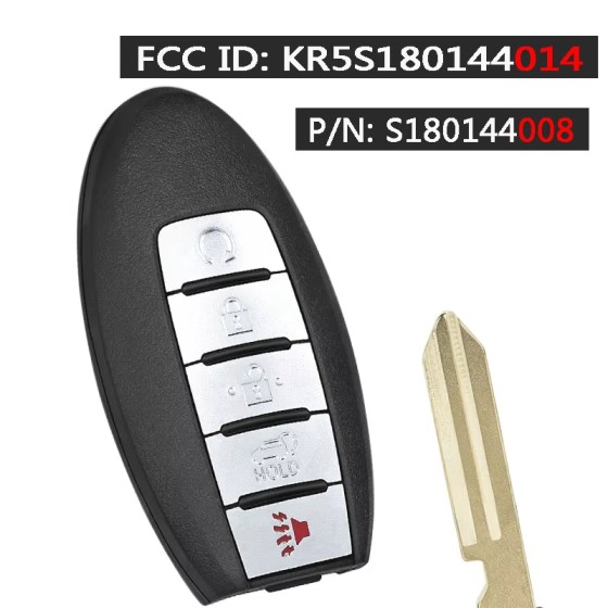 2013-2016 Nissan Pathfinder / 5-Button Smart Key / PN: 285E3-9PA5A / KR5S180144014 S180144008 (AFTERMARKET)